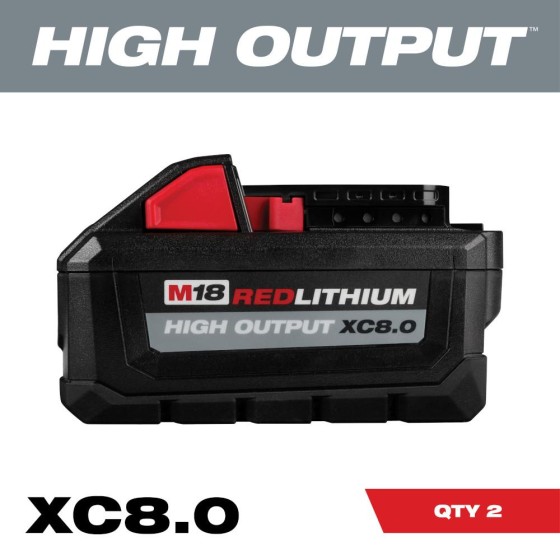 Milwaukee M18-Compatible High Output XC8.0 Battery